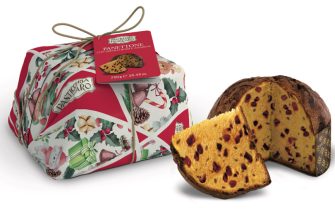 Panettone ai mirtilli rossi e amarene incarto artigianale
